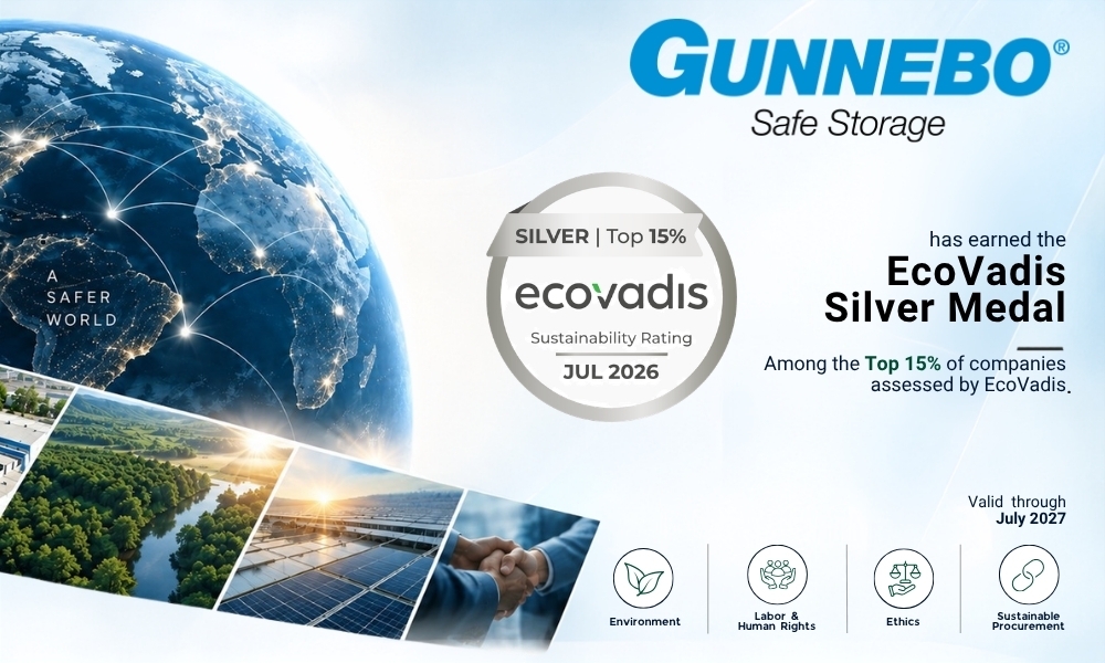 Steelage | EcoVadis - GUNNEBO AB has earned a Silver Medal